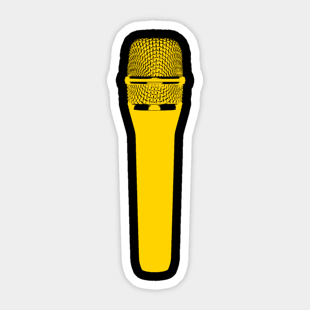 Yellow mic Sticker by Vin Zzep